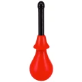 Gruszka do czyszczenia analnego Whirling Spray Red, 25.2 cm, wodoodporna, PVC wolny od ftalanów