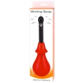 Gruszka do czyszczenia analnego Whirling Spray Red, 25.2 cm, wodoodporna, PVC wolny od ftalanów