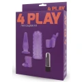 Zestaw stymulujący dla par, 4 Play Couples Kit Purple, cztery różnorodne nakładki