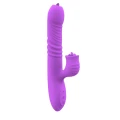 Stymulator łechtaczki i punktu G, wibrator USB, silikonowy, wodoodporny, 21,9 cm, purpurowy