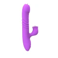 Stymulator łechtaczki i punktu G, wibrator USB, silikonowy, wodoodporny, 21,9 cm, purpurowy