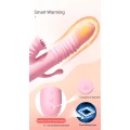 Wibrator do stymulacji punktu G z analnym, USB, różowy, wodoodporny, silikonowy