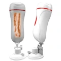 Masturbator wibracyjny z przyssawką - Suction Master, wodoodporny, elastyczny silikon