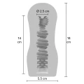 Przezroczysty Vacuum Stroker HERO z Teksturowanym Tunelam - Intymna Przyjemność 18 cm