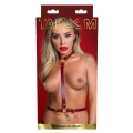 Szelki erotyczne TABOOM Classic Harness, czerwone, rozmiar S/M, skóra PU