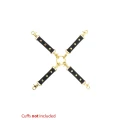 Akcesorium do bondage, Wild Roses Hogtie - eleganckie ograniczenie z PU skórą i metalem