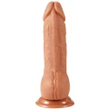 Realistyczne dildo PVC o długości 18 cm z przyssawką i naturalnym wygięciem