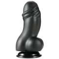 Dildo do stymulacji z PVC, długość 19 cm, średnica 7 cm, przyssawka, kompatybilne z uprzężą