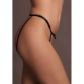 Bielizna erotyczna Aime - Stringi z Otworem, Złote Detale, Regulowane, One Size