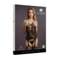 Bodystocking z cyrkoniami, zawieszki, rozmiar uniwersalny, romantyczna bielizna