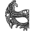 Elegancka czarna maska koronkowa - Empress Black Lace Mask z wysokiej jakości materiałów