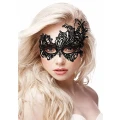 Elegancka czarna koronkowa maska wenecka – Royal Black Lace Mask