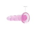 Przezroczyste dildo do intymnych zabaw z przyssawką - 17 cm/7'' CRYSTAL CLEAR