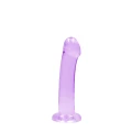 Dildo bez realistycznych detali z przyssawką, długość 17 cm, przezroczysty design