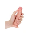 Zakrzywione dildo realne 15,5 cm z przyssawką, wodoodporne, bez ftalanów