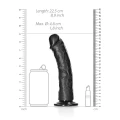 Realistyczny dildo zakrzywione z przyssawką - 20,5 cm, idealne do stymulacji punktu G