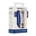 Stymulator analny Slim Butt Plug w kolorze niebieskim, stożkowy, 7,5 cm, medyczny silikon