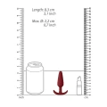 Wtyk analny Slim w kolorze czerwonym - silikon medyczny, 7,5 cm, ergonomiczny kształt