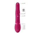 Wibrator stymulujący z obrotowymi kulkami, królik Izara, różowy, 10 funkcji