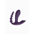 Wibrator w kształcie gruszki z trzymotorową stymulacją - Kolor purpurowy