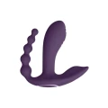 Wibrator w kształcie gruszki z trzymotorową stymulacją - Kolor purpurowy
