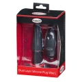 Korek analny wibracyjny MALESATION Dual Layer z silikonu L, ergonomiczny i intensywny