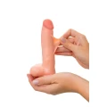 Dildo realistyczny, TPE, 18 cm, nude, z wewnętrznym prętem dla zwiększonej kontroli