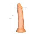 Realistyczne dildo A-TOYS Toon, TPE, 17,5 cm, z przyssawką, w kolorze nude