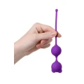 Kulki waginalne do ćwiczeń Kegla A-Toys w kolorze purpurowym, silikonowe 16,4 cm