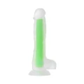 Dildo świecące w ciemności, 20 cm, z silikonu, BEYOND BY TOYFA Wade Glow Zielony