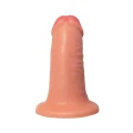 Realistyczne dildo 14 cm, PVC, skóra ludzka, średnica 5 cm, przyssawka, 10 trybów wibracji