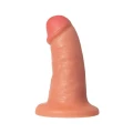 Realistyczne dildo 14 cm, PVC, skóra ludzka, średnica 5 cm, przyssawka, 10 trybów wibracji