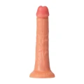 Realistyczne dildo o długości 20 cm i średnicy 3 cm z przyssawką, PVC, kolor flesh