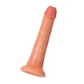 Realistyczne dildo o długości 20 cm i średnicy 3 cm z przyssawką, PVC, kolor flesh
