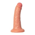 Realistyczne dildo 20 cm, średnica 5 cm, PVC, z możliwością wibracji, z przyssawką