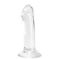 Realistyczne dildo żelowe, przezroczyste, 16 cm, wodoodporne IPX8, elastyczne