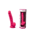 Dildo silikonowe SilexD 7", hipoalergiczne, podwójna gęstość, PINK BOX
