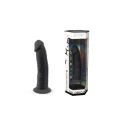 Realistyczny dildo z przyssawką, model S.D 2 (17 cm, 4,3 cm, silikon) - czarny