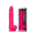 Realistyczne dildo silikonowe (38 cm) z przyssawką, różowe