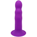 Dildo do stymulacji - AD.Hitsens 3 (7") w kolorze purpurowym, silikon premium
