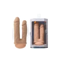 Wibrator podwójny Dildo-SD.Model 1 z motorem i przyssawką, 19,5 cm, silikonowy