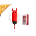 Stymulator-wibrator do towarzystwa - Mini wibrator w kształcie diabła, 9,5 cm