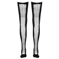Pończochy sięgające uda typu fishnet z tylnym szwem, rozmiar S/M