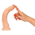 Dildo skórzane z żyłkami i podstawą ssącą, długość 23 cm, średnica 4-4,5 cm