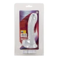 Elastyczne dildo analne i waginalne z przyssawką, 17 cm, PVC