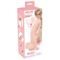 Dildo realistyczne Nature Skin średnie 24 cm, elastyczne z podstawką do przyssania