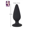 Wtyczka analna Black Velvets Heavy Plug M, silikonowa 75g, stożkowy kształt, bezpieczna