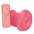 Masturbator wibracyjny z elastycznego PVC, długość 17,5 cm, różowy, intensywne doznania