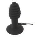 Korek analny wibracyjny typu twist z silikonu - Black Velvets, 7 trybów, 10,7 cm