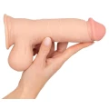 Realistyczne dildo z ruchomą skórą, silikonowa przyssawka, 19,9 cm, TPE